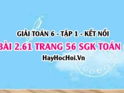 Bài 2.61 SGK Toán 6 tập 1 Kết nối tri thức